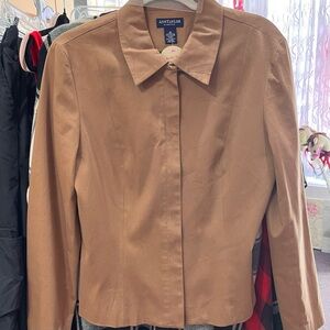 Ann Taylor Women's Camel Brown Collared Jacket